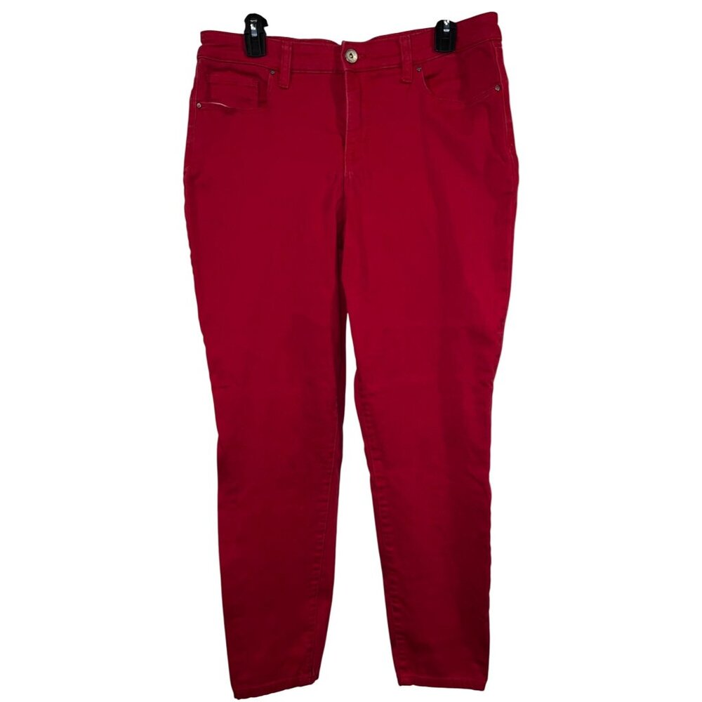Style & Co. Bold Red Skinny Jeans